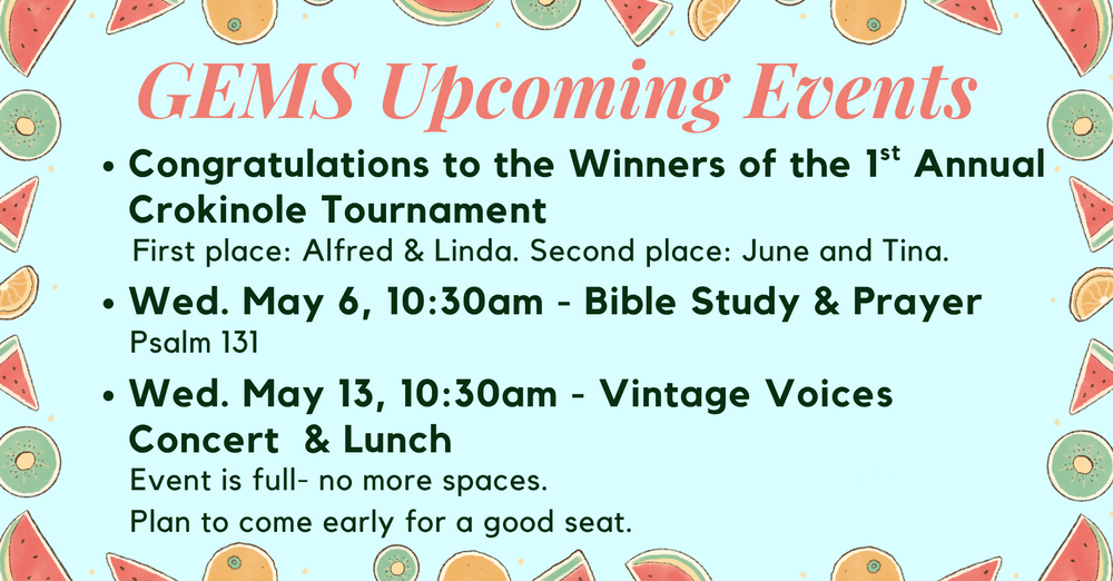 GEMS Upcoming Events