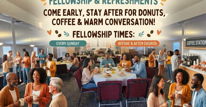 Join us for fellowship at 10:30