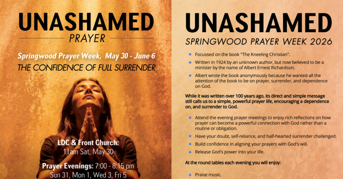 Unashamed Prayer - Prayer Week