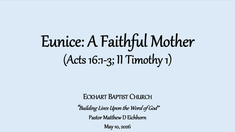 Eunice: A Faithful Mother