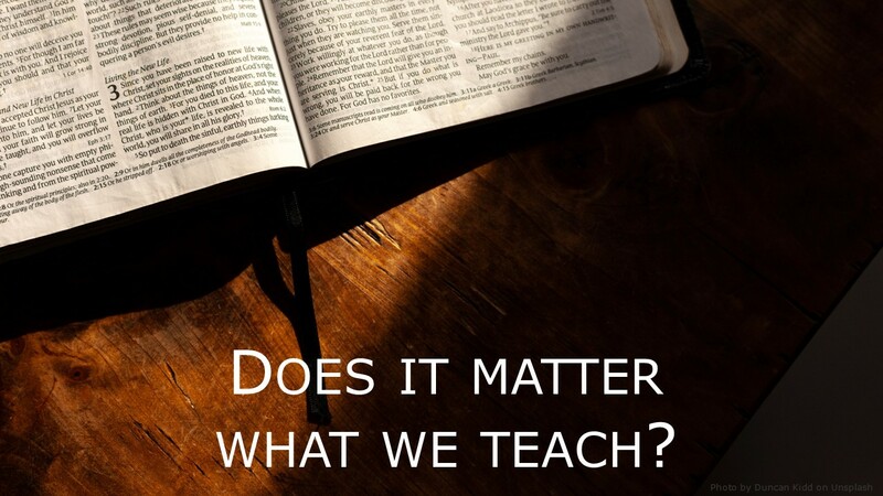 Does it matter what we teach?