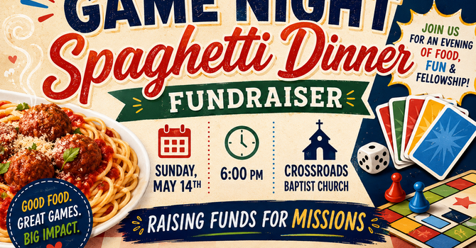Spaghetti Fundraiser Dinner and Game Night