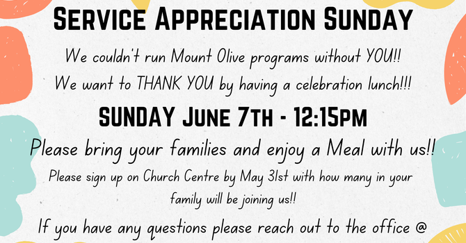 Service Appreciation Sunday