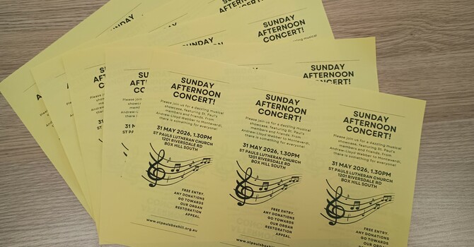 Free Music Concert 31st May at 1.30pm