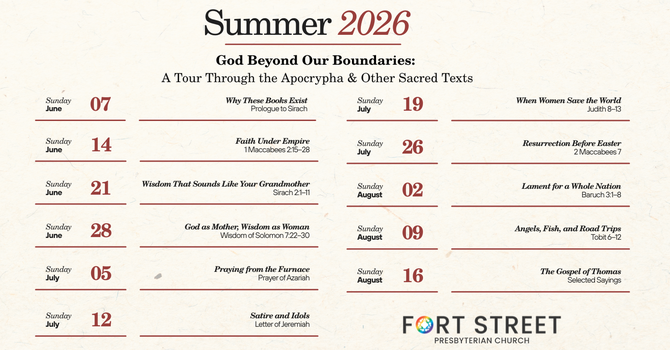 Summer 2026 Sermon Series Announced image