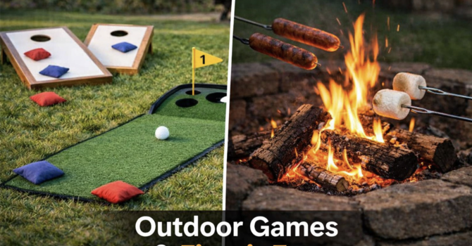 Adult Outing Firepit and Outdoor Games