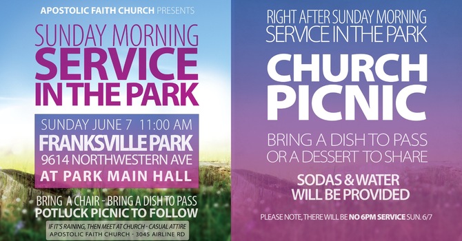 Service In The Park / Picnic To Follow