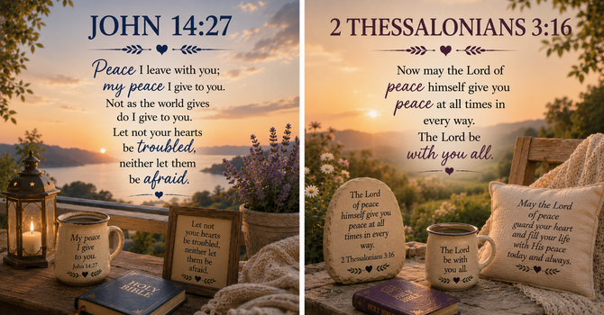 John 14:27 & 2 Thessalonians 3:16 image