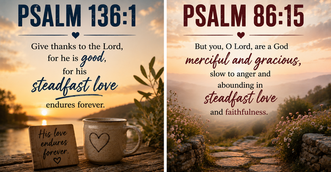 Psalm 136:1 & Psalm 86:15 image