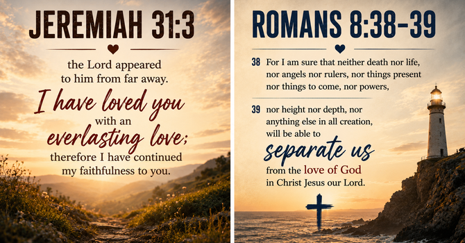 Jeremiah 31:3 & Romans 8:38–39 image