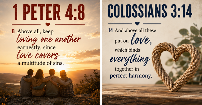 1 Peter 4:8 & Colossians 3:14 image
