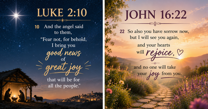 Luke 2:10 & John 16:22 image