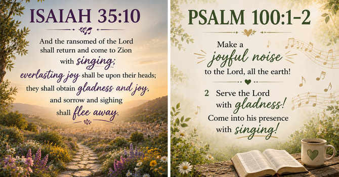 Isaiah 35:10 & Psalm 100:1–2 image