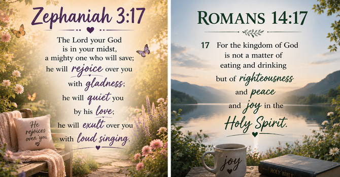 Zephaniah 3:17 & Romans 14:17 image