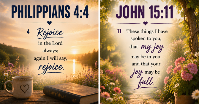 Philippians 4:4 & John 15:11 image