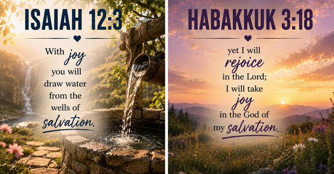 Isaiah 12:3 & Habakkuk 3:18 image