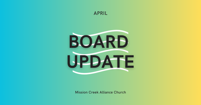 April Update from your Board of Elders image