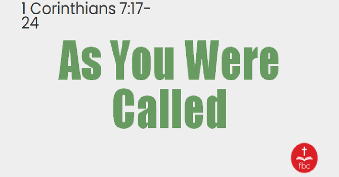 As You Were Called