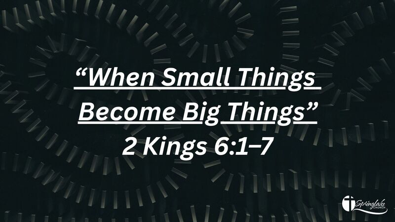When Small Things Become Big Things
