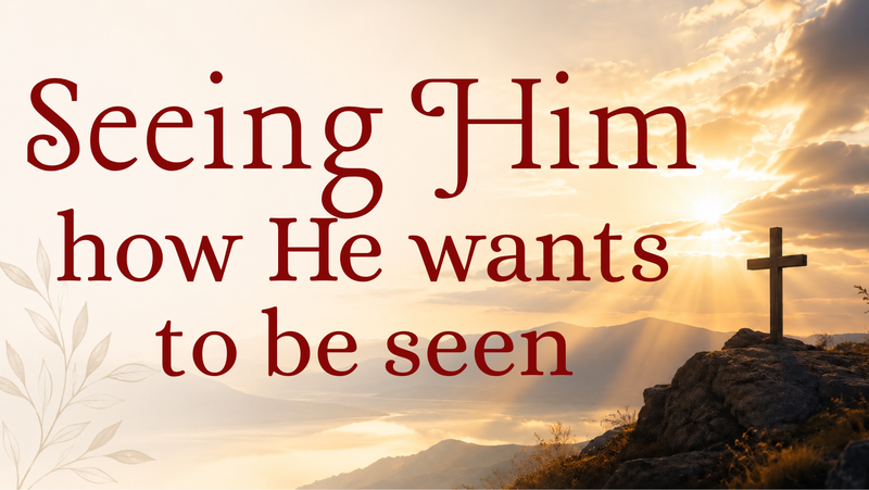 Seeing Him how He wants to be seen