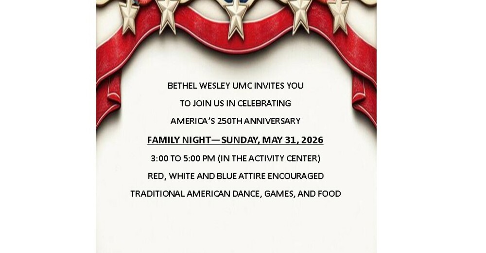 FAMILY NIGHT - Celebrating United States 250 Years