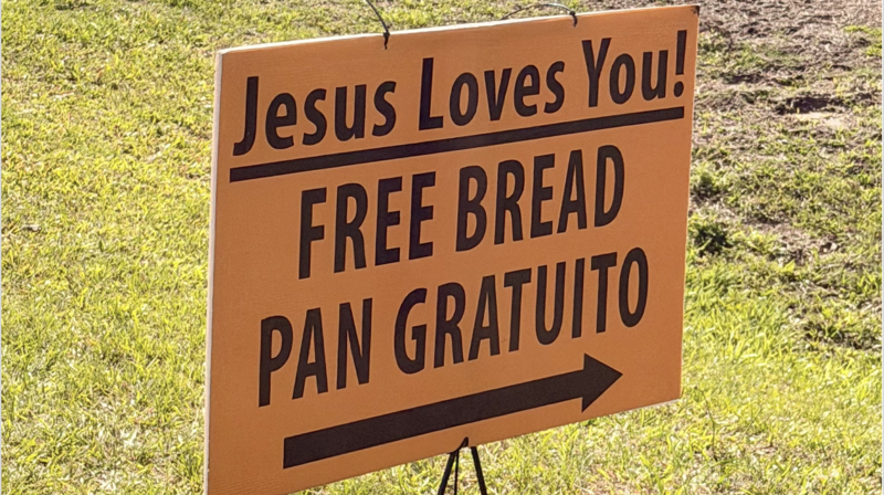 Free Bread. Jesus Loves You!