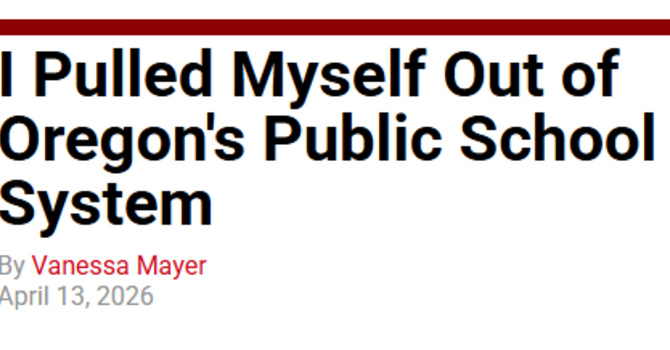 I Pulled Myself Out of Oregon's Public School System