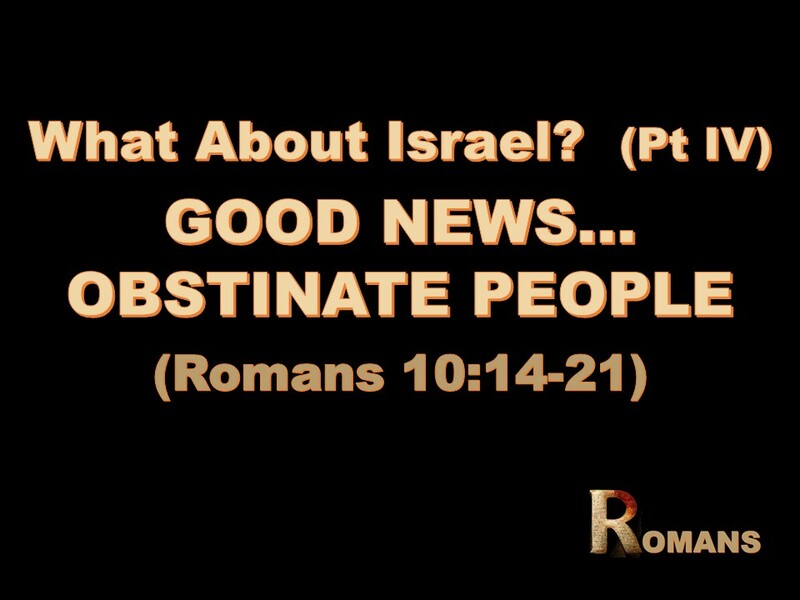 GOOD NEWS... OBSTINATE PEOPLE