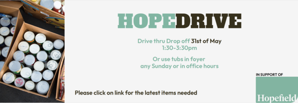 HopeDrive is Next week 