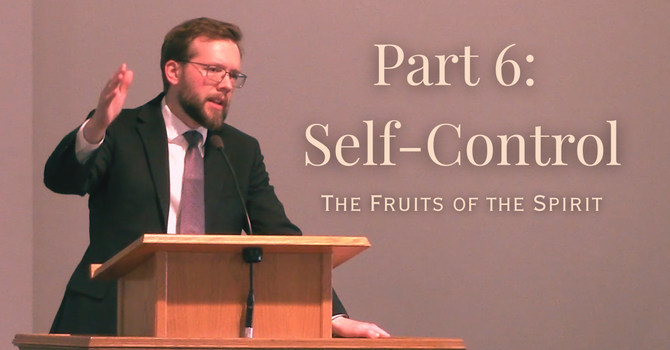 Fruits of the Spirit Part 6: Self-Control 