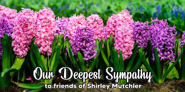 Our sympathy to friends of Shirley Mutchler who died on March 25, 2026