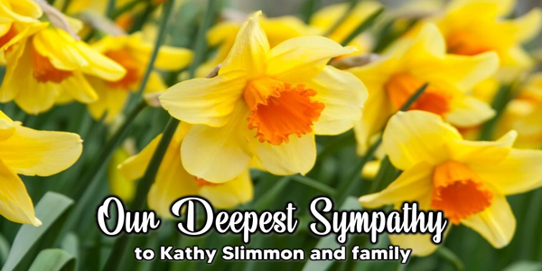 Our sympathy to Kathy Slimmon and family on the death of Kathy’s sister Marlene in Saskatchewan