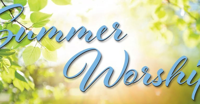 Beginning Sunday, May 24th, there will be a single Sunday morning worship service at 9:30a. Saturday worship will continue at its regular 5:30p time. image