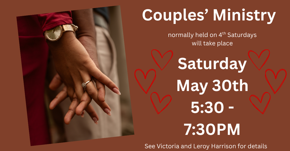 Update: Couple's Ministry