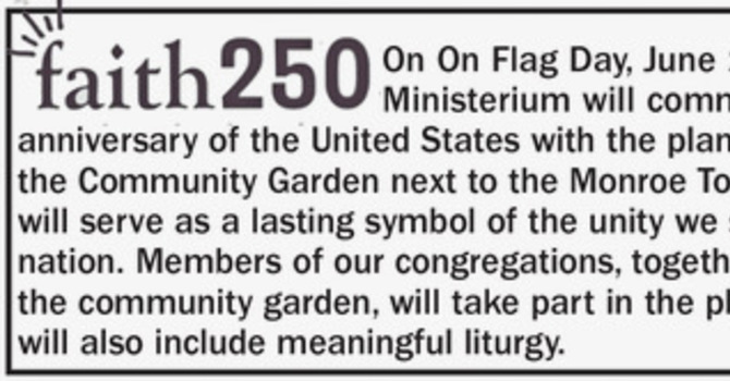 Faith 250 Tree Planting