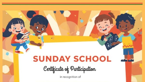 Recognition of Sunday School learners and teachers