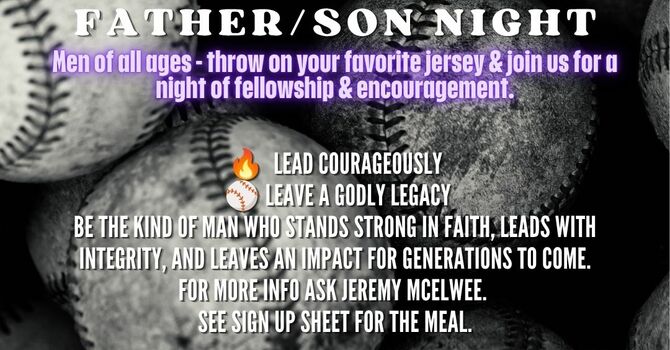 From Dugout to Destiny- Men's Night