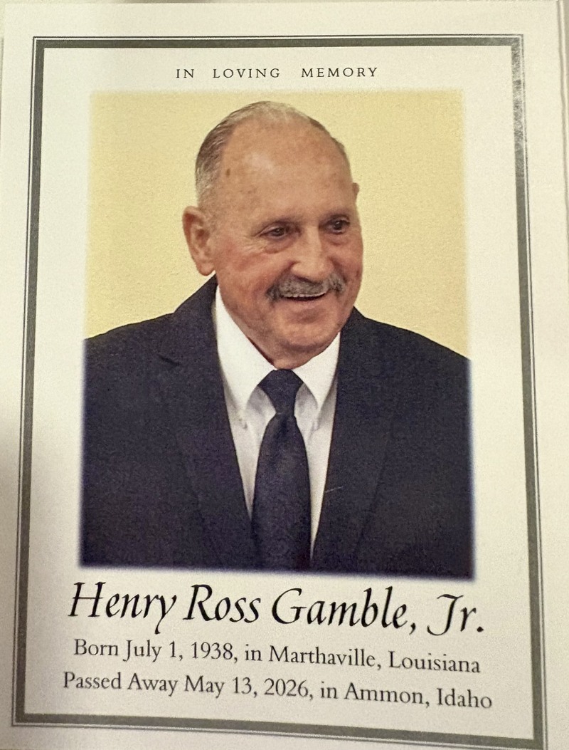 Henry Ross Gamble, Jr. Memorial Service