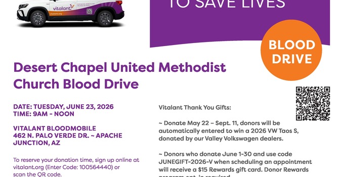 Desert Chapel United Methodist Church Blood Drive