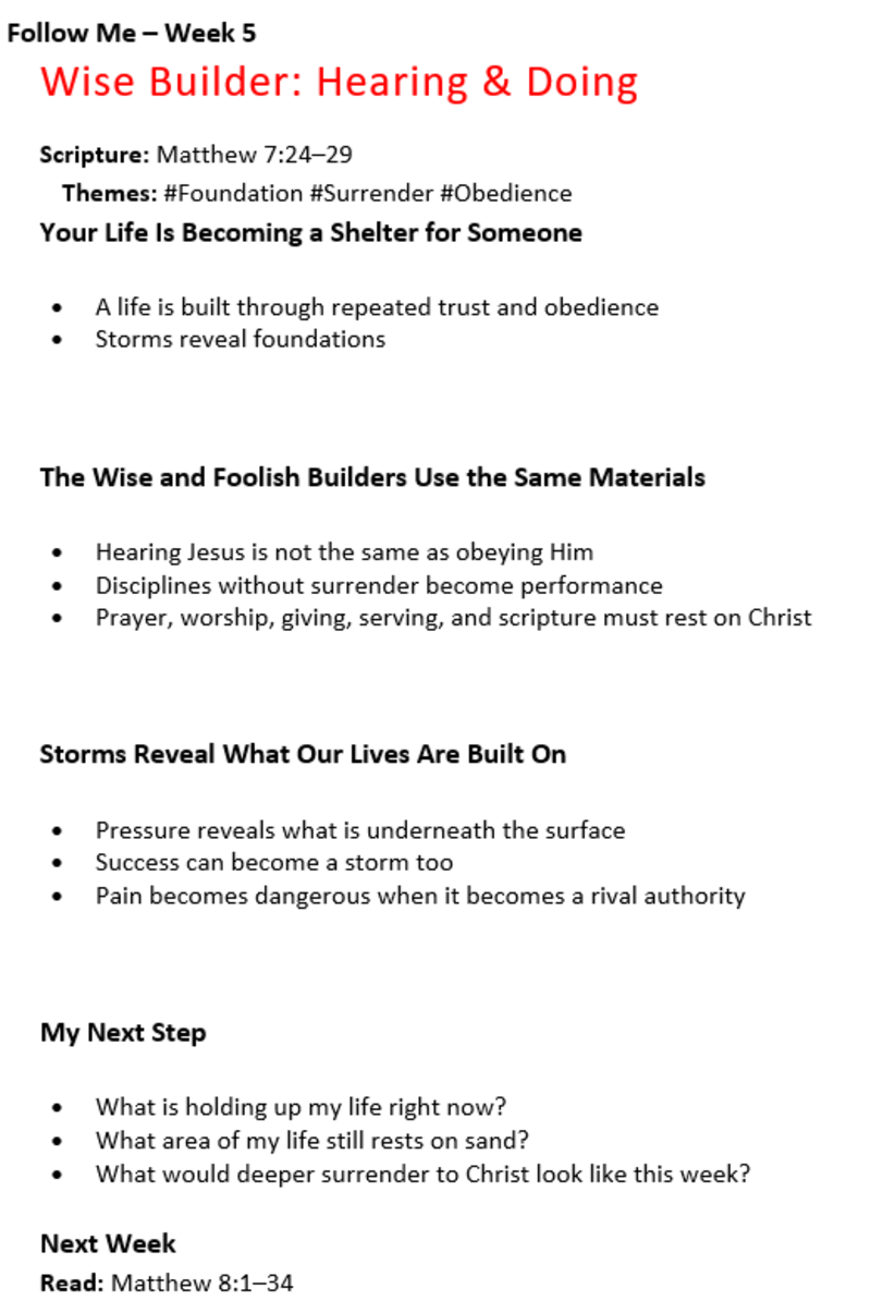 Wise Builder: Hearing & Doing