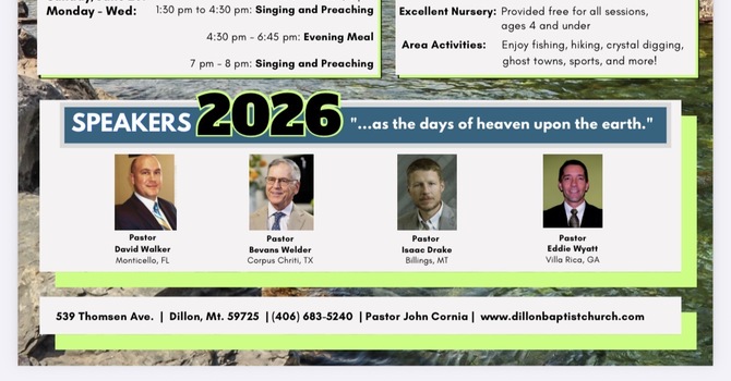 2026 Big Sky Camp Meeting