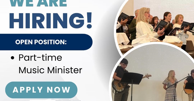 Accepting Applications for Part-Time Music Minister image