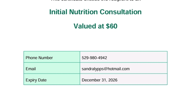 Initial Nutrition Consultation image