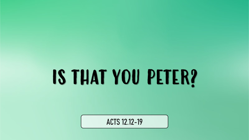 Is that you Peter?