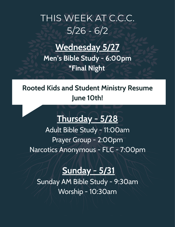 This Week's Schedule!