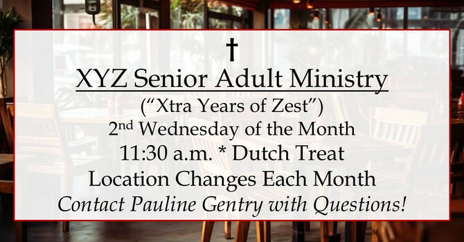 XYZ Senior Adult Lunch