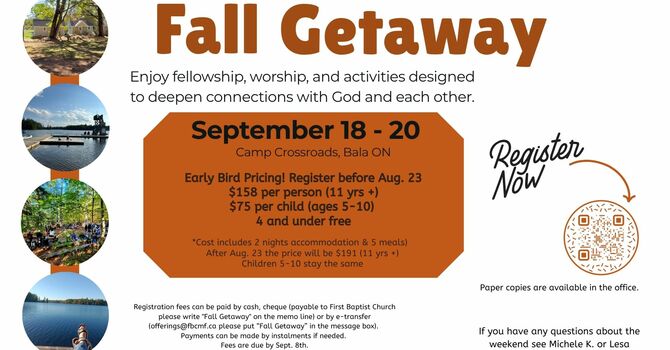 FBC's Fall Getaway