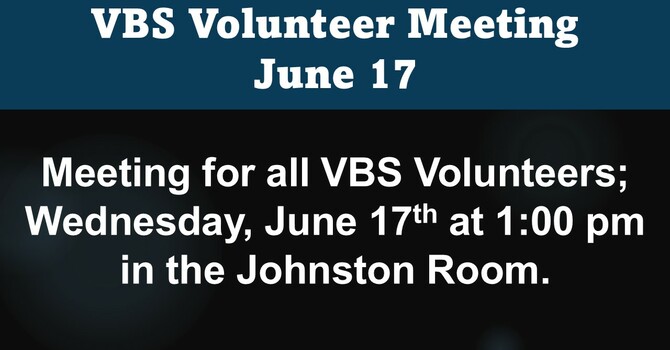 VBS Volunteer Meeting