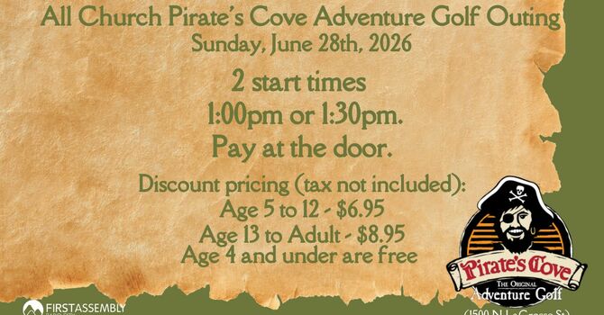 All Church Pirate's Cove Adventure Golf Outing