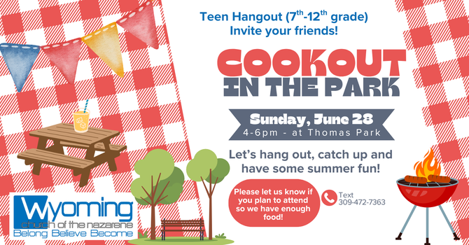 Teen 316 Cookout at Thomas Park